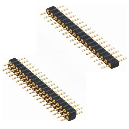 2.00mm圆针排针 单/双排 180度